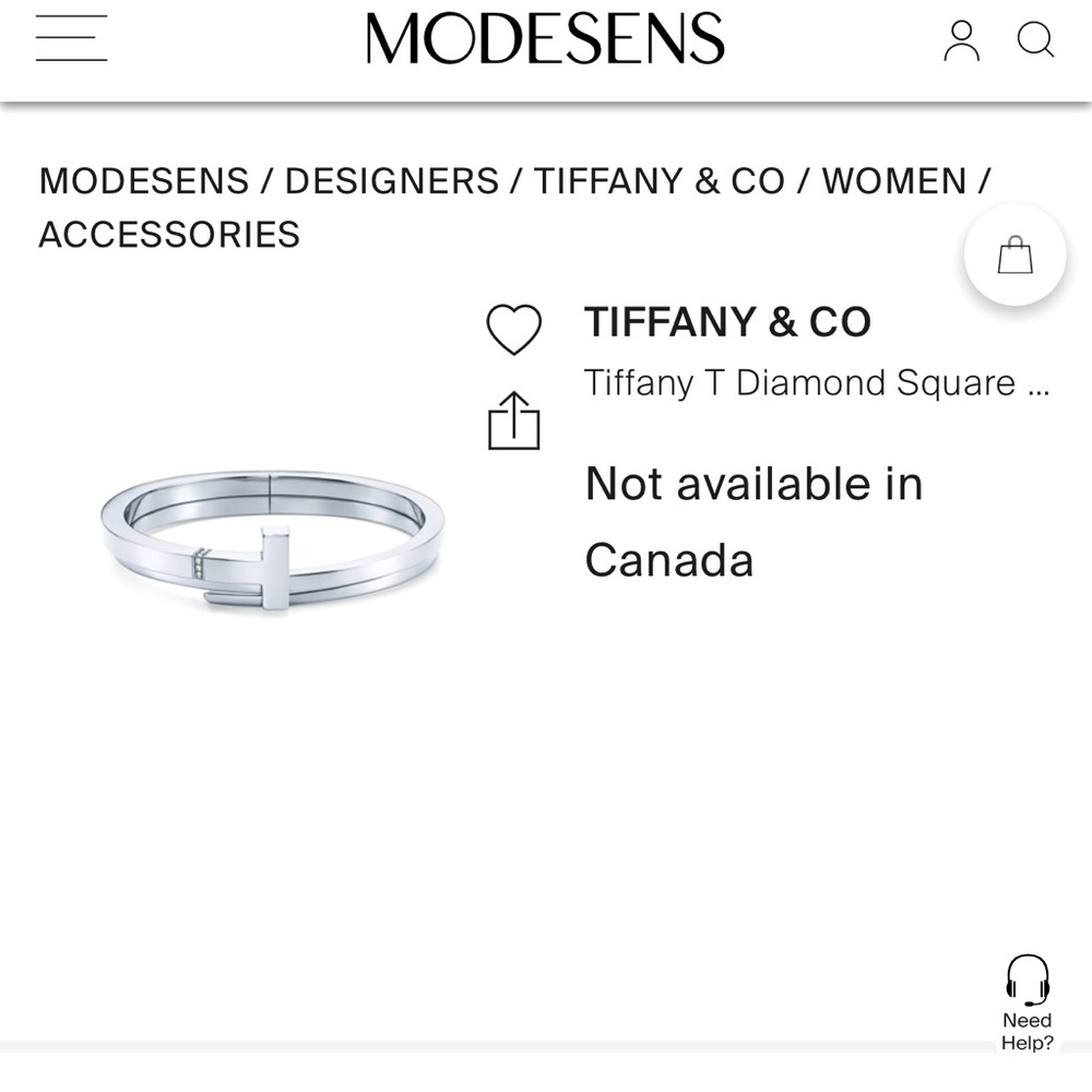 Authentic Tiffany K Silver-Gold Bracelet